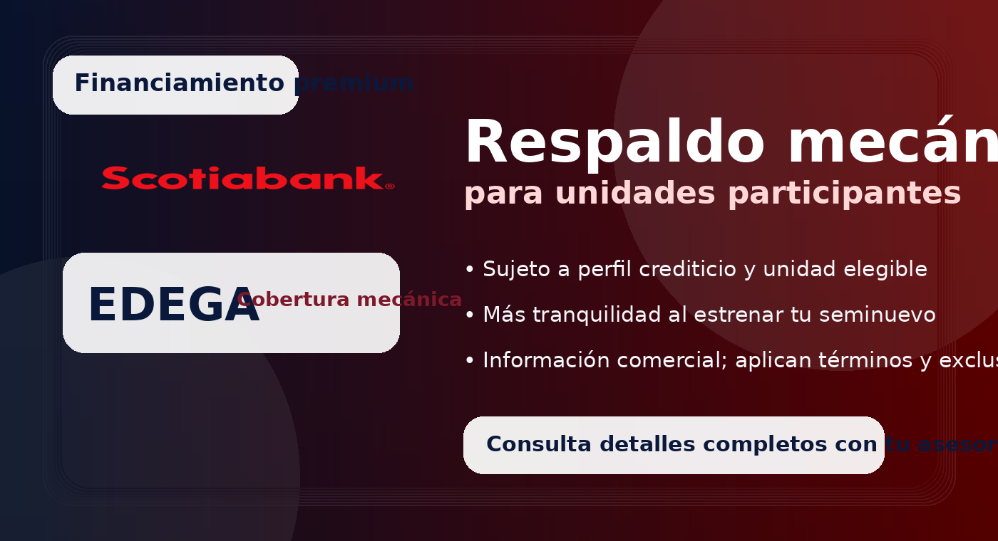 Financiamiento Scotiabank con respaldo mecánico Edega